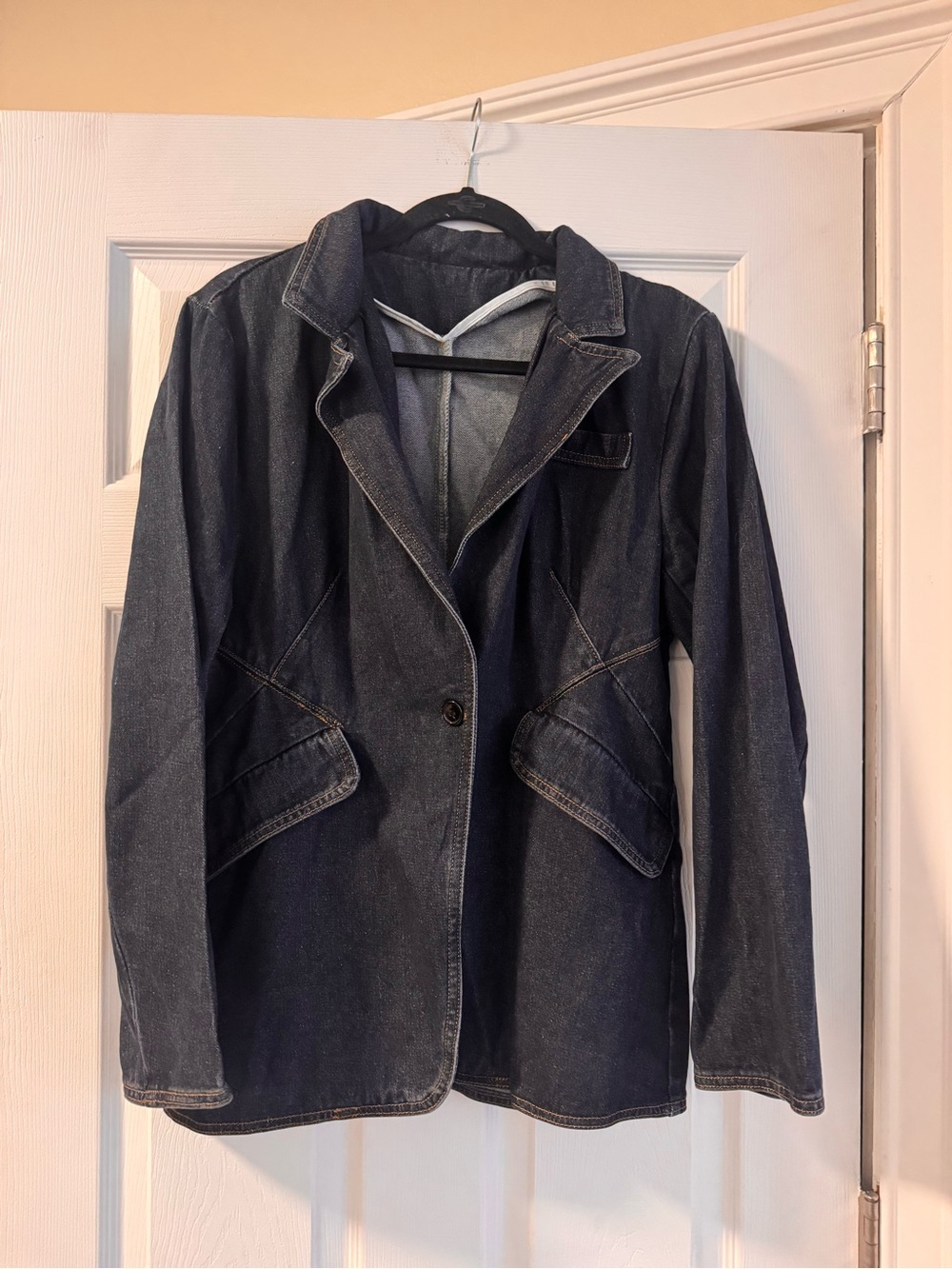 Dark Denim Blazer Jacket